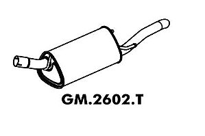 Silencioso Corsa 1.0 Classic Sedan 12/2004 A 2009 Traseiro