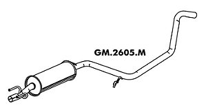 Silencioso Corsa Pick-Up 1.6 8V 95 A 2003 Intermediario