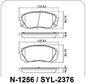 Pastilha Freio Ix35/Cadenza/Sportage Dianteira Alarme Mando 2376 SYL