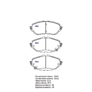 Pastilha De Freio Toyota Corolla