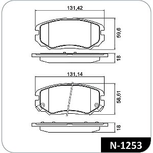 Pastilha Freio Azera/Equus/Sonata Dianteira Alarme Mando N1253 Cobreq