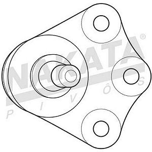 Pivo Suspensao Idea Dianteiro - Esquerdo/Direito N6075 Nakata