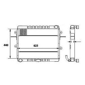 Radiador Agua Volkswagen (Vw) 8140 Caminhao Std 4.3 8V Mwm 4.10 Serie 10