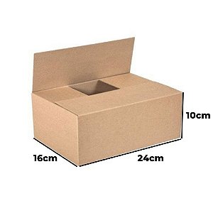 Caixa de Papelão Tipo Maleta 24x16x10 Pack Com 50 Unidades