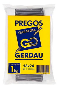 Prego 18x24 Gerdau - pct. 1kg
