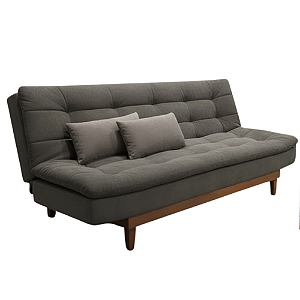 Sofá Cama Confortável Palazzio com 2 Almofadas Aveludado Marrom capucino