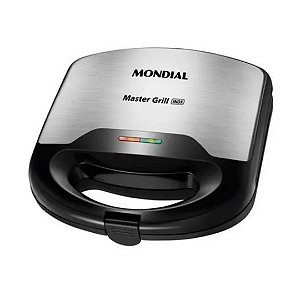 Grill e Sanduicheira Mondial Master 2 em 1 Aço Inox 750W