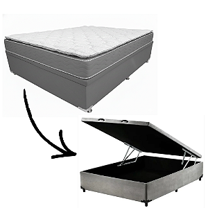 Cama Box Bau Casal Molas Ensacadas Eclipse Prodormir 138x73x188