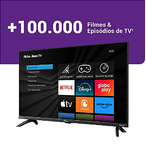 Smart TV 32” Philco Roku TV LED Dolby Áudio ptv32k34rkgb