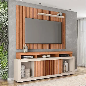 Rack com Painel Aegon Caemmun Off White