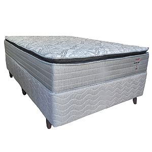 Cama Box Solteirão Molas Ensacadas e Pillow Top Gray Eclipse Prodormir 108x70X198