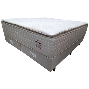 Conjunto Box King Hercules Molas Prolastic e Pillow Top Prodormir 193x82x203