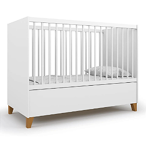 Berço Americano com Cama Magia Branco – Batrol Móveis