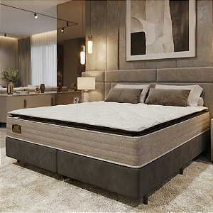 Conjunto Box King Portal Azera II Molas Ensacadas com Pillow Top 193x77X203