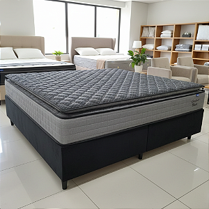 Conjunto King Confort Black Ortobom Extra Firme com Pillow Top 193x73x203