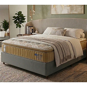 Cama Box Casal Probel Vip Plus Ultra Gel Molas Ensacadas e Pillow Top Super 138x77X188