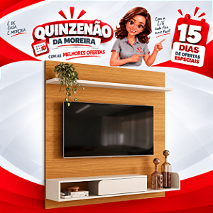 Painel Suspenso Evo 1.36 metros Cinamomo / Off White HB MOVEIS