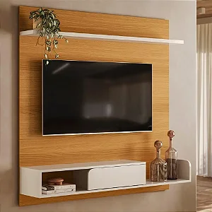 Painel Suspenso Evo 1.36 metros Cinamomo / Off White HB MOVEIS
