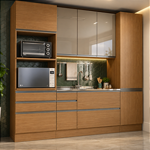 Cozinha Modulada Kappesberg 4Peças Maxxi Canela