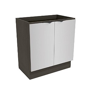 Balcão 80cm Modulado Kappesberg Nox H764 Onix/Steel