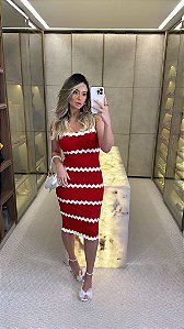 Vestido Ondinhas Vermelho