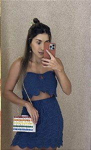 Conjunto de Renda Azul