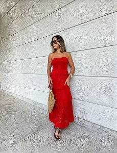 Vestido Renda Vermelho