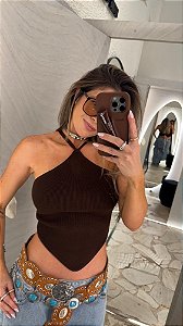 Cropped Valentina Marrom