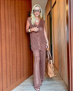 Conjunto de Tricot Noronha Marrom