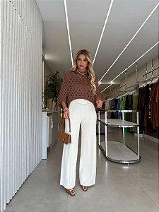 Blusa de Tricot Laise Marrom