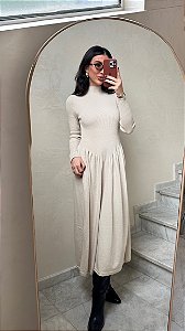 Vestido Midi Lily Areia