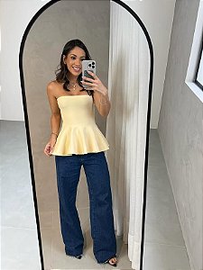 Peplum Ariel Amarela