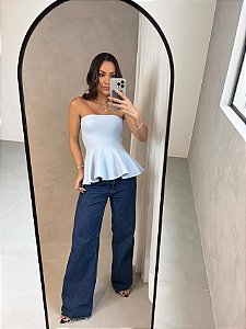 Peplum Ariel Azul Bebê