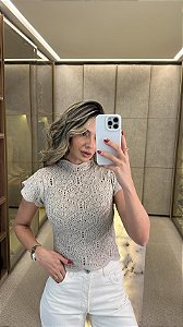 Blusa Renda Areia