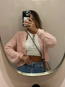 Casaco de Tricot Blessed Rosa