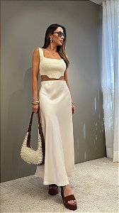 Cropped Corselet Amarelo