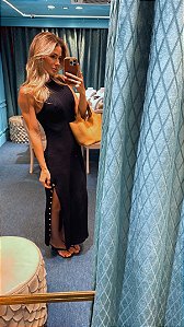 Vestido Botões Preto
