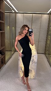 Vestido Iza Preto Lurex