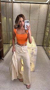Cropped Corselet Laranja
