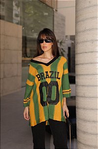 Blusa Brazil Verde e Amarela