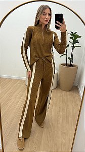 Conjunto de Tricot Albania Caramelo