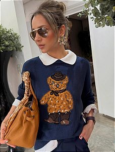 Tricot Teddy Polo Azul