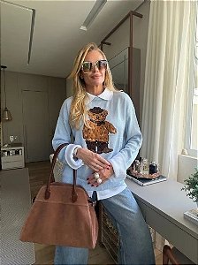 Tricot Teddy Polo Celeste