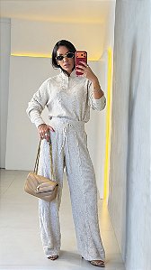 Conjunto de Tricot Madrid Areia