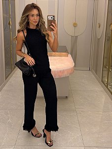 Conjunto de Tricot Blessed Preto