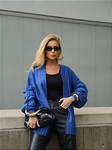 Casaco de Tricot Valentina Azul