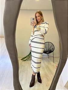 Conjunto Midi Polo Off White