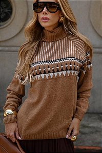 Blusa de Tricot Montana Avelã