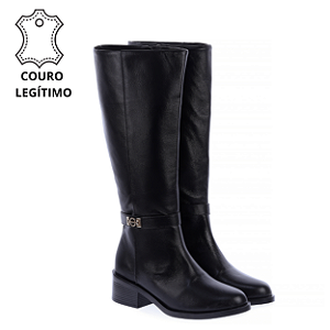 YARA - Bota Feminina em Couro Preto