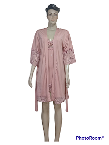 kit Camisola e Robe - 02 Peças